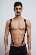 Stylish Men's Leather Belt with Back Detail, Men's Leather T-Shirt/Shirt Belt - SHM160 - Image 6