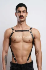 Men's Shirt Belt, Men's Chest Belt, Fancy Men's Leather Clothing - SHM155