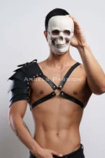Gladiator Harness, One Shoulder Leather Harness, Cosplay Costume, Warrior Costume - SHM154 - Image 6