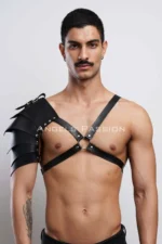Gladiator Harness, One Shoulder Leather Harness, Cosplay Costume, Warrior Costume - SHM154 - Image 2