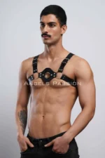 Men's Leather Chest Harness, Men's Leather Underwear, Fancy Wear - SHM151