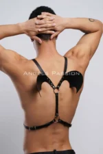 Winged Men's Harness, Men's Chest Harness with Wing Detail, Leather Winged Harness - SHM150 - Image 7
