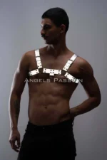Glow-in-the-Dark - Reflective Men's Chest Harness, Men's Partywear - SHM149 - Image 4