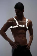 Glow-in-the-Dark - Reflective Men's Chest Harness, Men's Partywear - SHM149 - Image 6