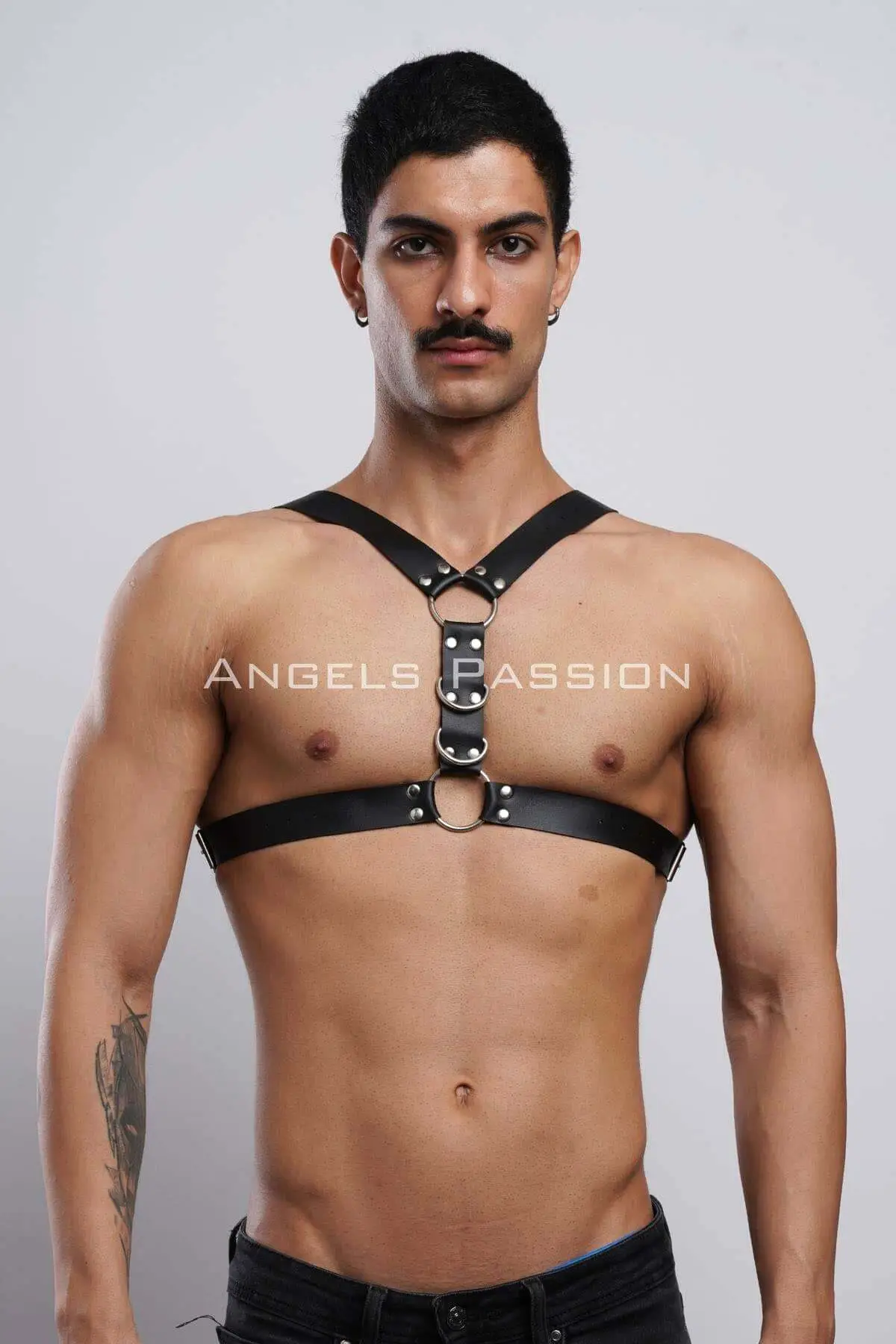 Leather Men's Chest Belt, Fantasy Accessory, Men's Clubwear, Partywear - SHM148