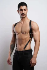 Men's Chest Harness, Men's Trouser Belt, Men's Leather Belt - SHM146 - Image 4