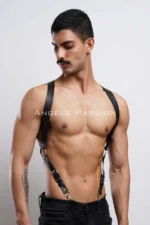 Men's Chest Harness, Men's Trouser Belt, Men's Leather Belt - SHM146 - Image 8