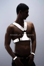 Glow-in-the-Dark - Reflective Men's Harness, Chest Harness Set with Cuff - SHM121 - Image 2