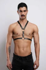 Men's Chest Harness with Rivet Detail, Men's Party Accessory - SHM108
