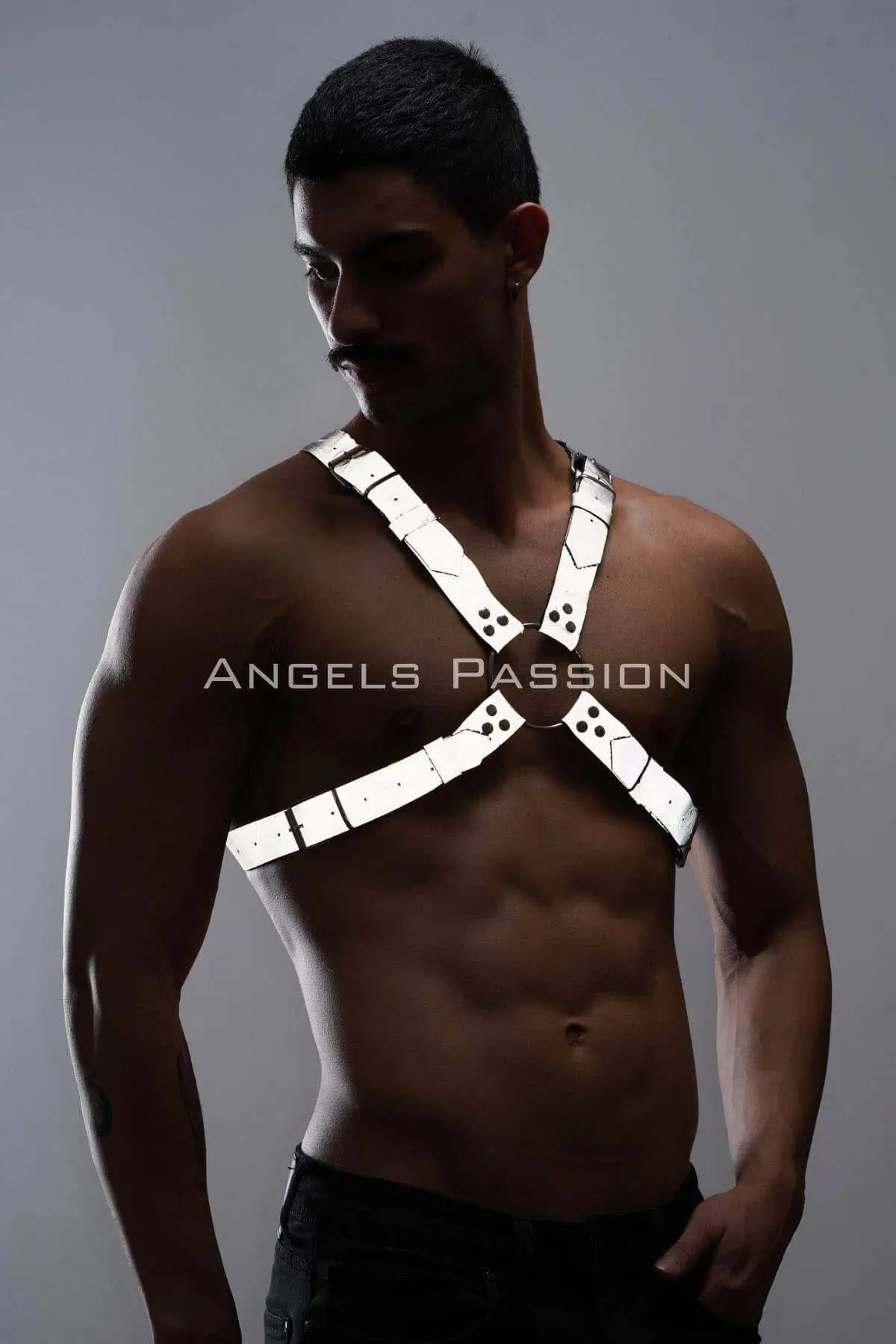 Glow-in-the-Dark (Reflective) Men's Chest Harness, Party Accessory - SHM95