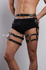 Men's Leg Harness, Leg Belt, Men's Short Suspenders - SHM94 - Image 3