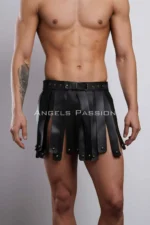 Leather Men's Skirt, Gladiator Skirt, Men's Cosplay Costume - SHM93