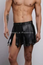 Leather Men's Skirt, Gladiator Skirt, Men's Cosplay Costume - SHM93 - Image 2