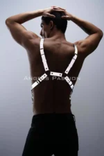 Reflective (Glow-in-the-Dark) Suspenders, Reflective Clubwear, Chest Harness - SHM84 - Image 8