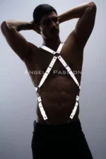 Reflective (Glow-in-the-Dark) Suspenders, Reflective Clubwear, Chest Harness - SHM84 - Image 7