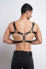 Men's Leather Chest Harness, Men's Party Accessory, Partywear - SHM78 - Image 7