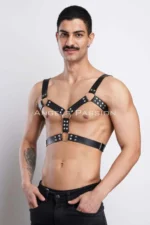 Men's Leather Chest Harness, Men's Party Accessory, Partywear - SHM78 - Image 6