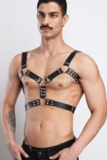 Men's Leather Chest Harness, Men's Party Accessory, Partywear - SHM78 - Image 8