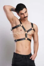Men's Leather Chest Harness, Men's Party Accessory, Partywear - SHM78 - Image 10