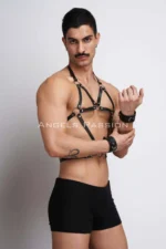 Men's Leather Chest Harness, Men's Fancy Apparel, Men's Party Wear - SHM75 - Image 2