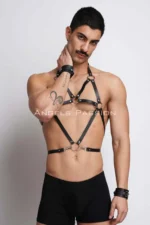 Men's Leather Chest Harness, Men's Fancy Apparel, Men's Party Wear - SHM75 - Image 4