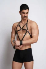 Men's Leather Chest Harness, Men's Fancy Apparel, Men's Party Wear - SHM75 - Image 5