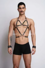 Men's Leather Chest Harness, Men's Fancy Apparel, Men's Party Wear - SHM75