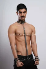 Fantasy Men's Choker and Bracelet Set, Choker - Bracelet Set - SHM56 - Image 3