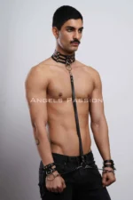 Fantasy Men's Choker and Bracelet Set, Choker - Bracelet Set - SHM56 - Image 4
