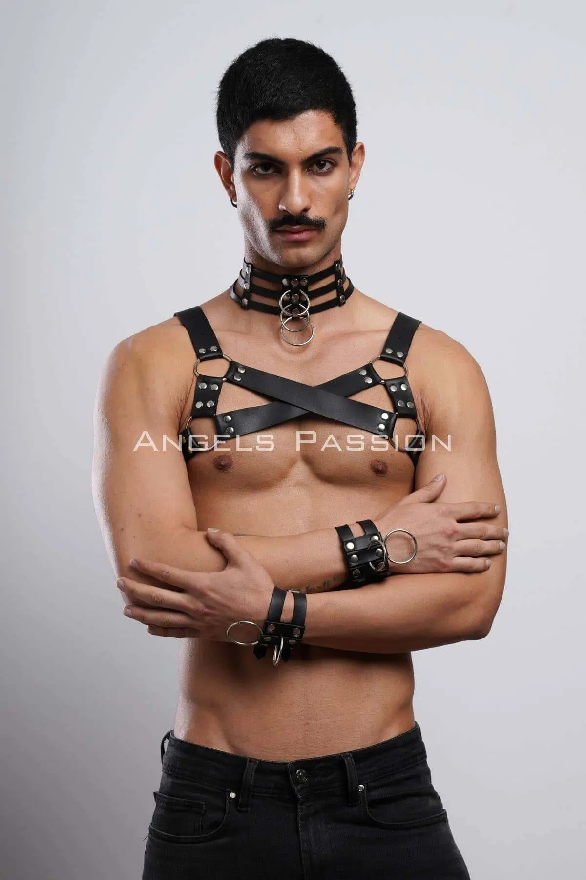 Men's Fantasy Apparel, Men's Partywear, Technowear, Men's Chest Harness - SHM55