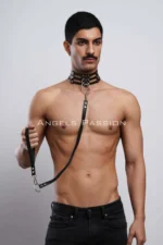 Men's Choker - Leash Set, Choker Harness Set, Men's Partywear - SHM53