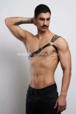 Stylish Men's Shoulder Harness with Detailed Shoulders - Men's Chest Harness - SHM45 - Image 7