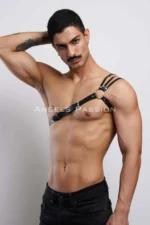 Stylish Men's Shoulder Harness with Detailed Shoulders - Men's Chest Harness - SHM45 - Image 9