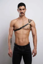 Stylish Men's Shoulder Harness with Detailed Shoulders - Men's Chest Harness - SHM45