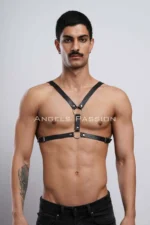 Men's Leather Chest Harness, Men's Fantasy Apparel, Clubwear, Partywear - SHM44 - Image 4