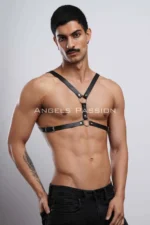 Men's Leather Chest Harness, Men's Fantasy Apparel, Clubwear, Partywear - SHM44 - Image 5
