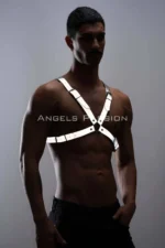 Reflective (Glow-in-the-Dark) Men's Chest Harness, Men's Party Wear - SHM43 - Image 6