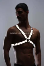 Reflective (Glow-in-the-Dark) Men's Chest Harness, Men's Party Wear - SHM43 - Image 7