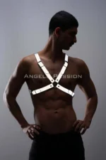 Reflective (Glow-in-the-Dark) Men's Chest Harness, Men's Party Wear - SHM43 - Image 2