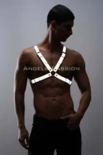 Reflective (Glow-in-the-Dark) Men's Chest Harness, Men's Party Wear - SHM43 - Image 3