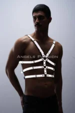 Glow-in-the-Dark - Reflective Men's Chest Harness, T-Shirt Harness - SHM38