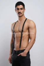 Leather Men's Trouser Belt, Men's Suspender Belt - SHM37 - Image 4