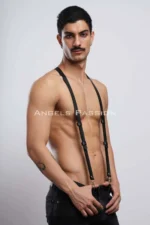 Leather Men's Trouser Belt, Men's Suspender Belt - SHM37 - Image 6