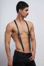 Leather Men's Trouser Belt, Men's Suspender Belt - SHM37 - Image 7