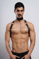 Men's Choker and Chest Harness, Men's Party Wear - SHM35 - Image 7