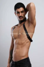 Men's Choker and Chest Harness, Men's Party Wear - SHM35 - Image 9