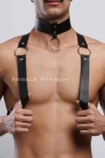 Men's Choker and Chest Harness, Men's Party Wear - SHM35 - Image 6