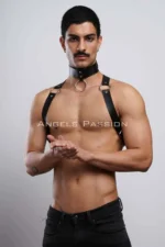 Men's Choker and Chest Harness, Men's Party Wear - SHM35