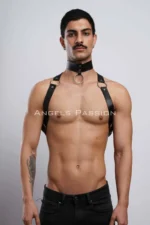 Men's Choker and Chest Harness, Men's Party Wear - SHM35 - Image 2