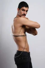 Men's Shoulder Harness - Sexy Men's Leather Harness - Men's Harness Underwear - SHM28 - Image 3